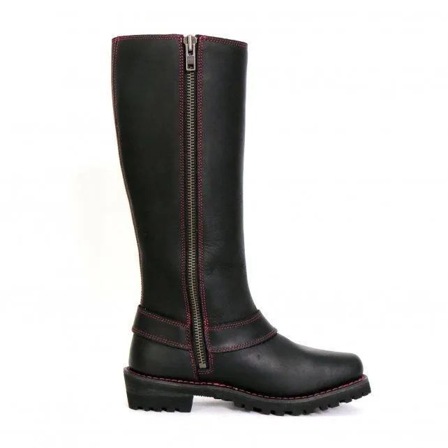 Hot Leathers Women's 14" Knee High Harness Boots With Side Zipper