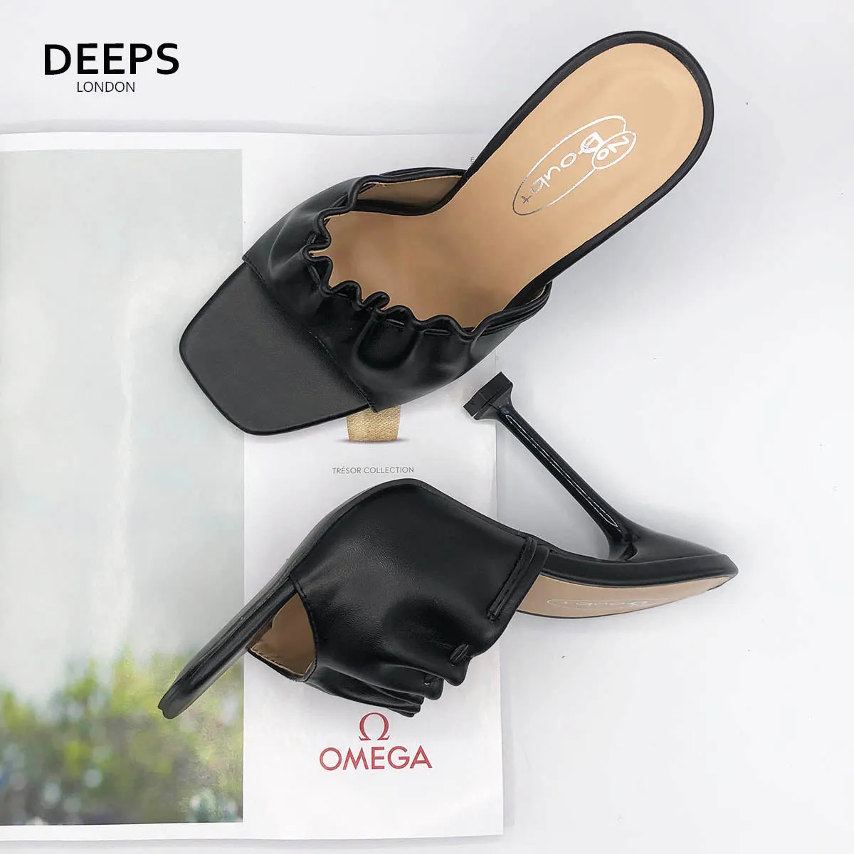 SOFY - STRAPPY SQUARE TOE HEELS NUDE